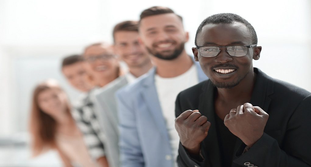Smiling,African,American,Office,Employee,Or,Leader