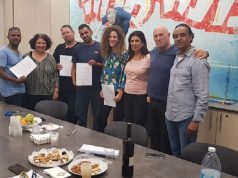 תוספת שכר ומענק חד פעמי לעובדי אסם חתימת ההסכם באסם. צילום: דוברות ההסתדרות