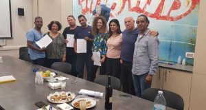תוספת שכר ומענק חד פעמי לעובדי אסם חתימת ההסכם באסם. צילום: דוברות ההסתדרות