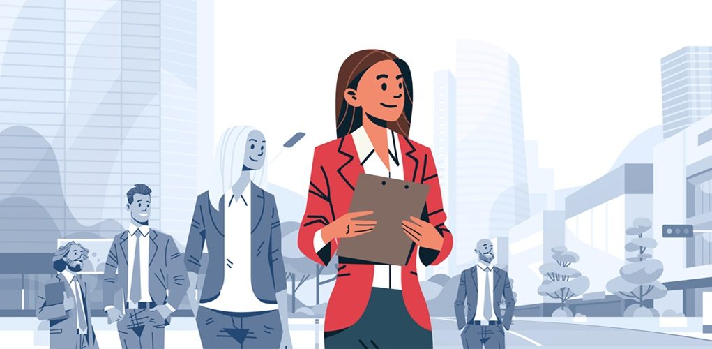 Businesswoman,Team,Leader,Boss,Stand,Out,Business,People,Group,Individual