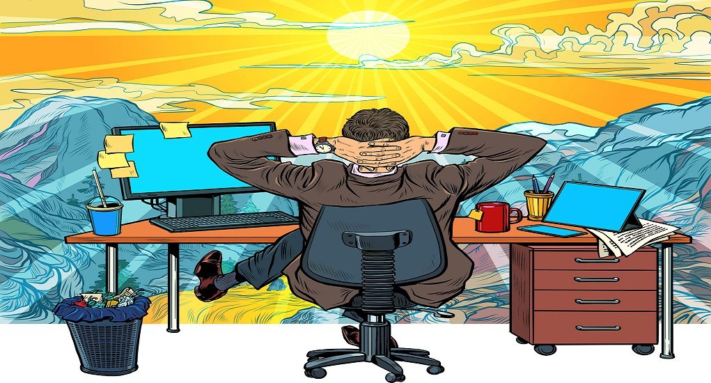 Quarantine,Remote,Work,At,Home.,Dream,Of,Vacation,And,Travel.