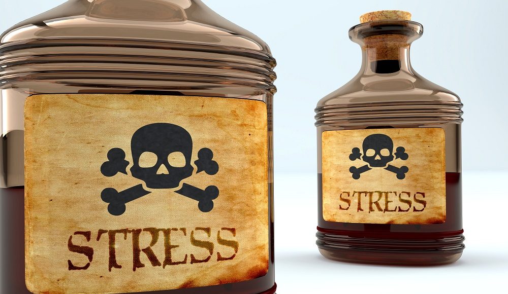 Dangers,And,Harms,Of,Stress,Pictured,As,A,Poison,Bottle