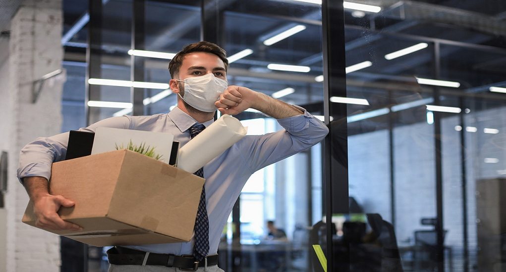 Dismissal,Employee,In,An,Epidemic,Coronavirus.,Dismissed,Worker,Going,From