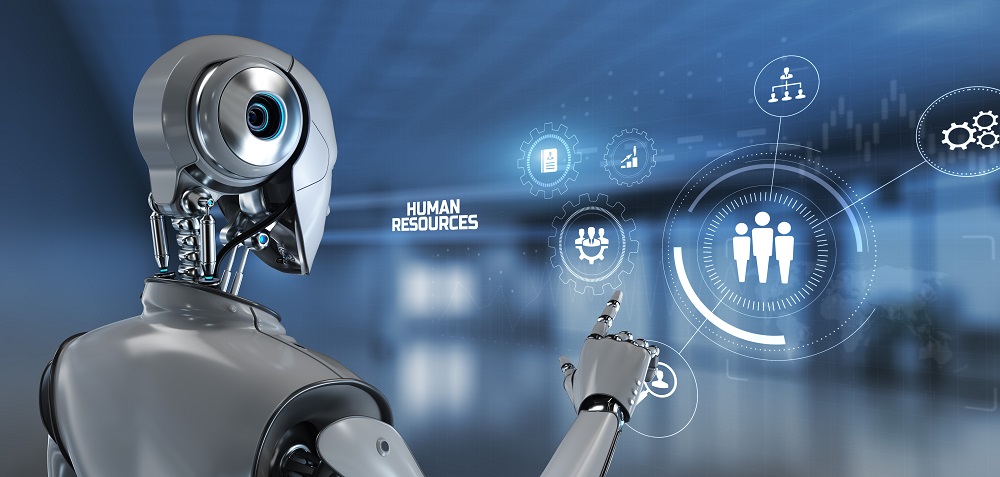 Hr,Human,Resources,Automation,Rpa.,Robot,Pressing,Button,On,Screen